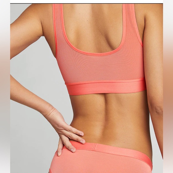 Negative Sieve Bra Top In Coral Size 3 Mesh Bra Sports Bra - Picture 2 of 6